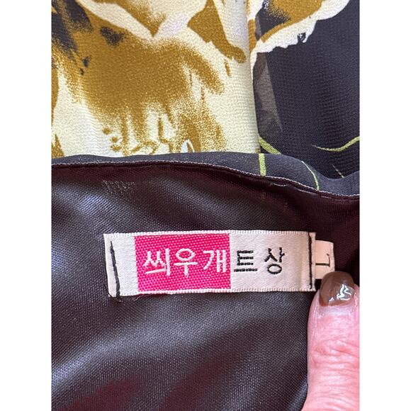 Chiffon Floral Dress S Fairy Dark Romantic Quite Luxury Old Money Date Night - Picture 9 of 13